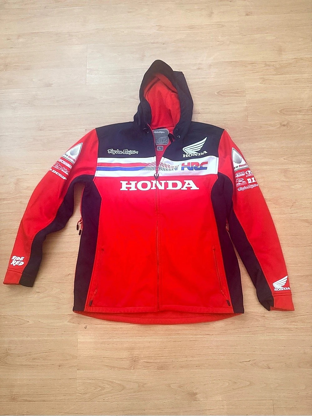 Honda HRC Troy Lee Designs Color Block Jacket Size Large Like New